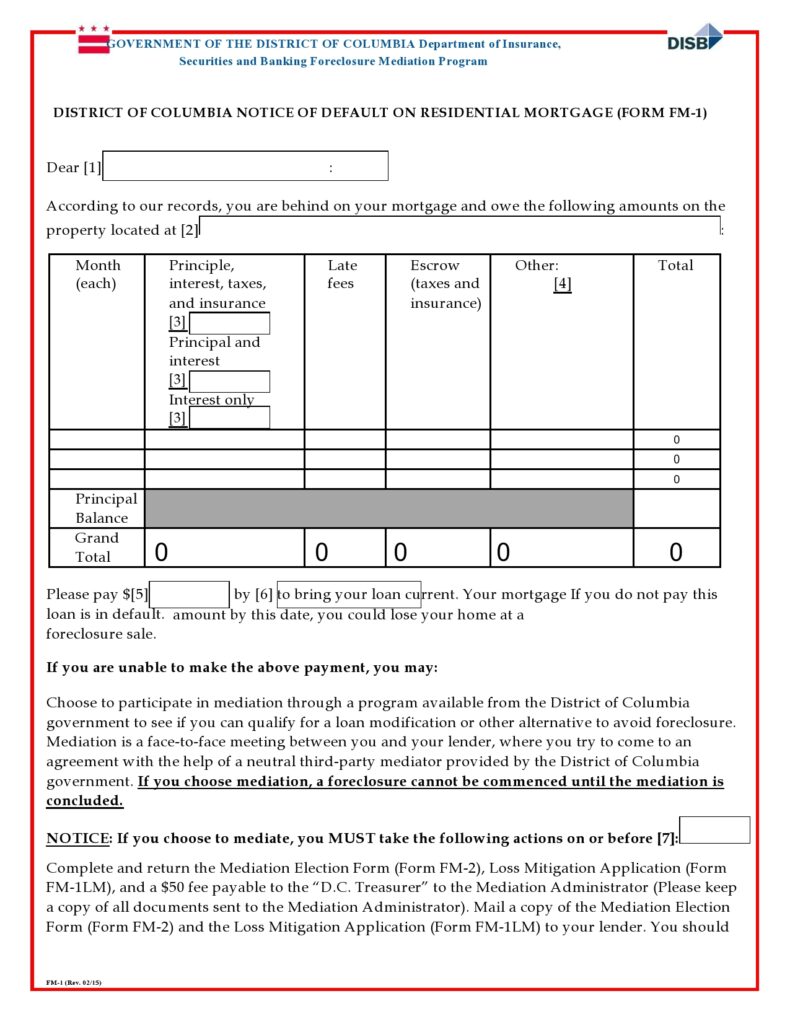 40 Printable Notice of Default Letters [Word] ᐅ TemplateLab