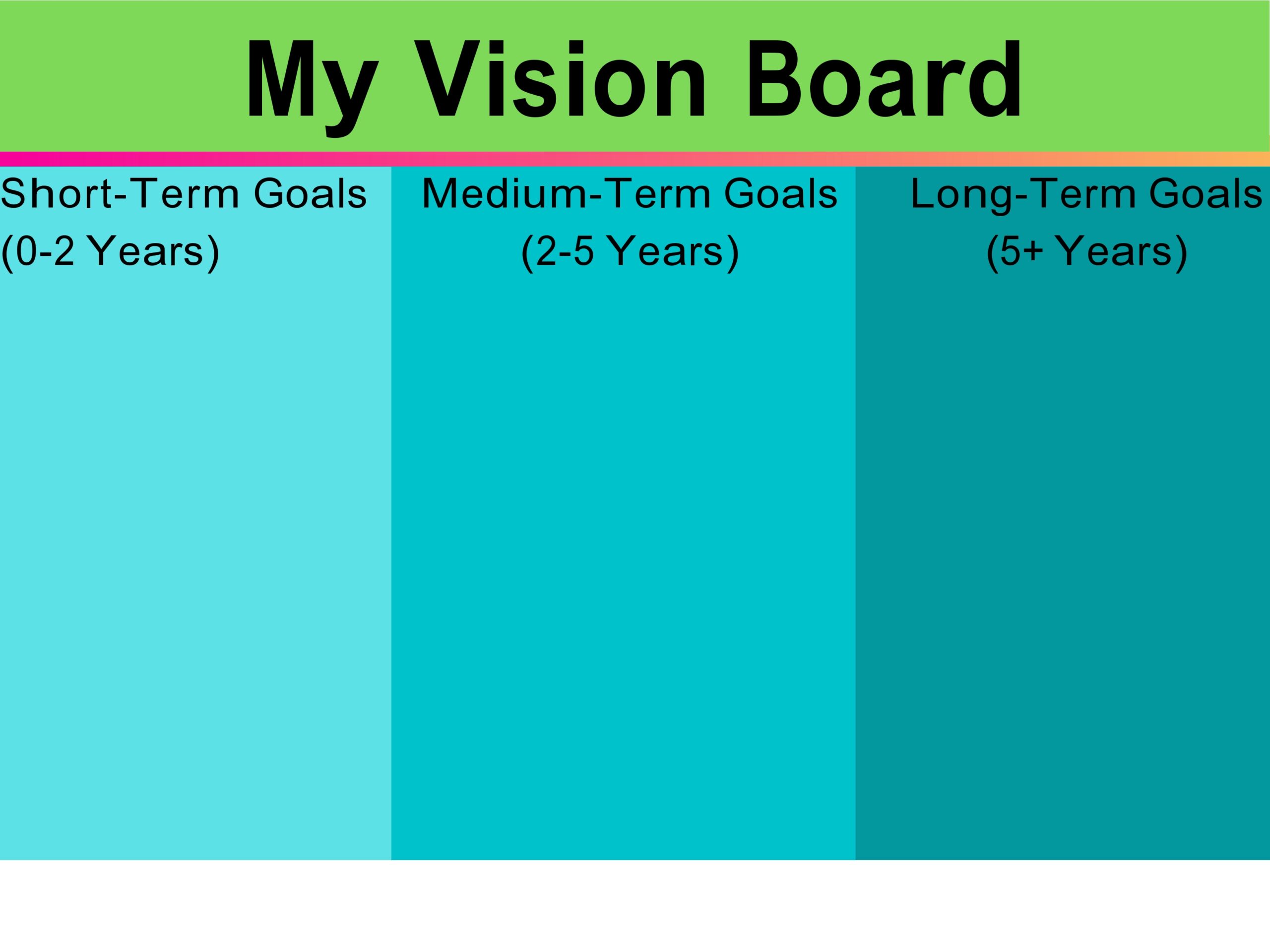 38 Useful Vision Board Templates (Goals & Dreams)