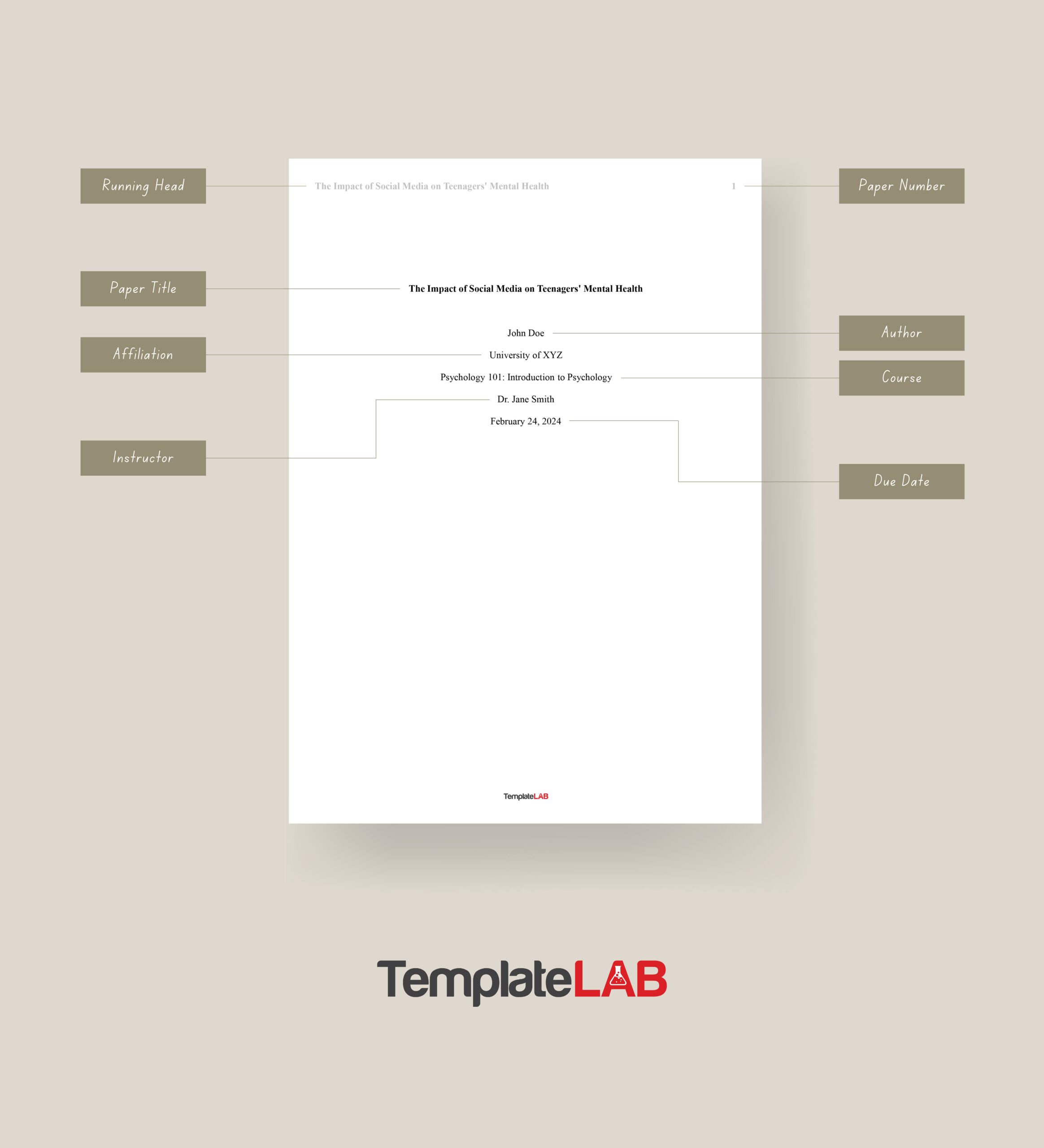 Free APA Cover Page Template