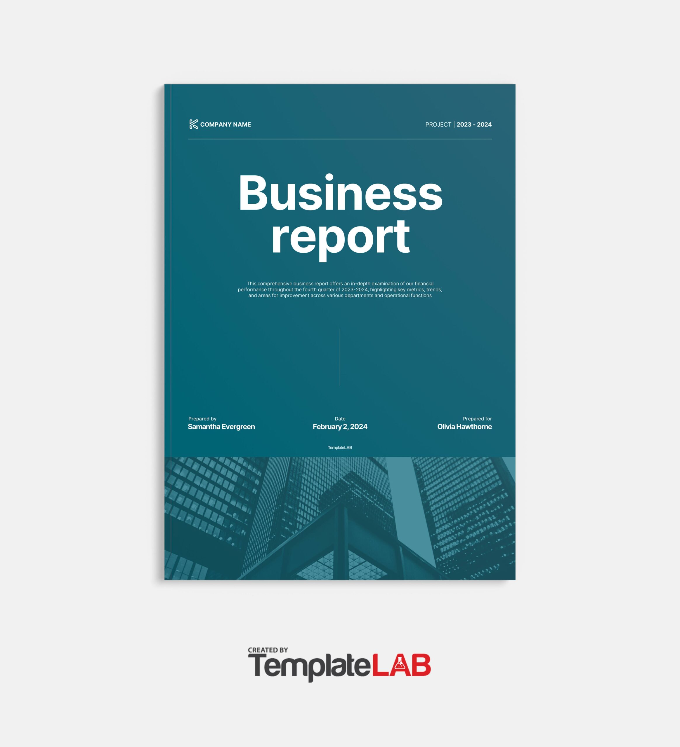 Free Business Report Cover Page Template