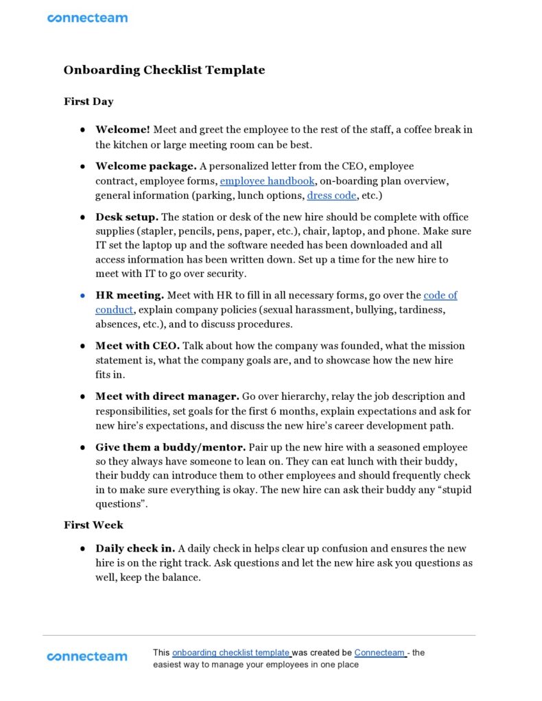 38 Best Onboarding Checklist Templates [Word, Excel]