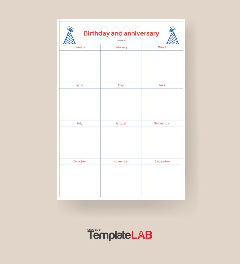 43 Editable Birthday Calendar Templates (100% Free)