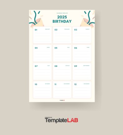 43 Editable Birthday Calendar Templates (100% Free)