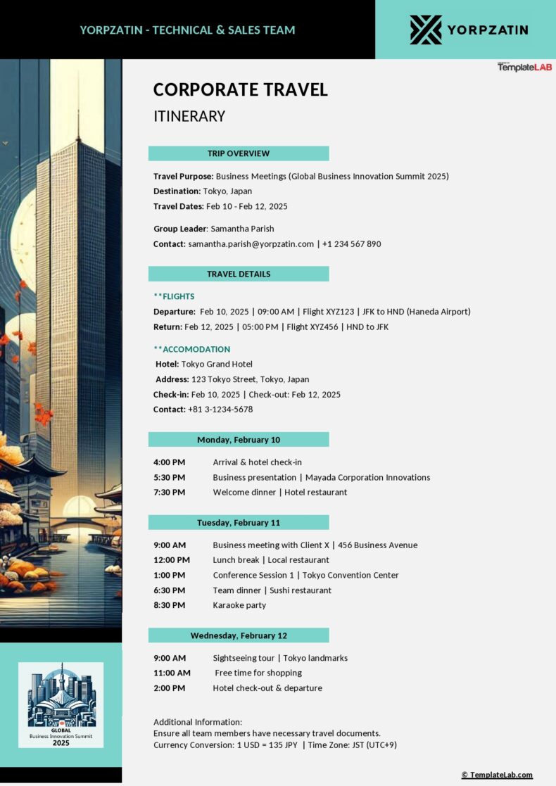16 Best Travel Itinerary Templates Word Excel PDF 16 Best Travel Itinerary Templates Word Excel PDF