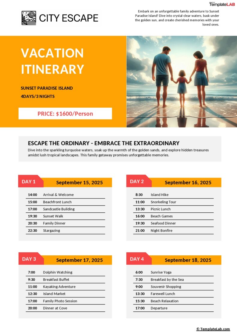 16 Best Travel Itinerary Templates [Word, Excel, PDF]