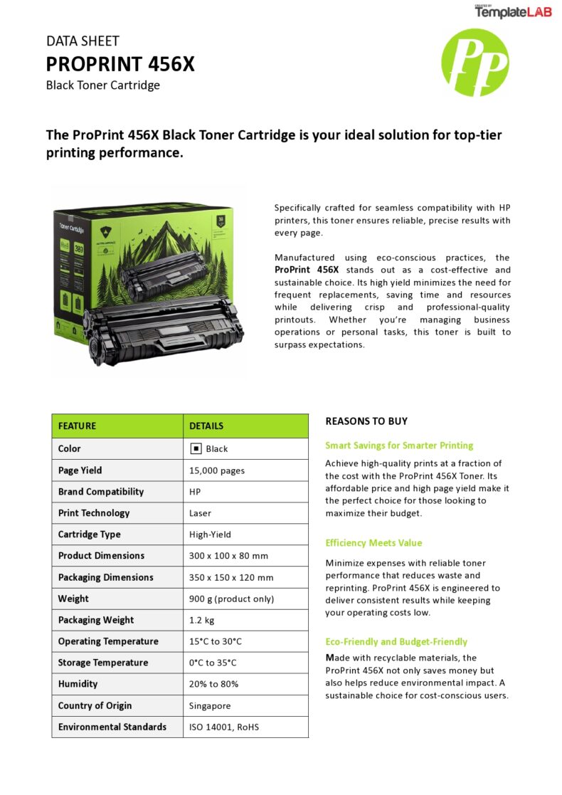 19 Useful Spec Sheet Templates (Construction, Product, Design...)