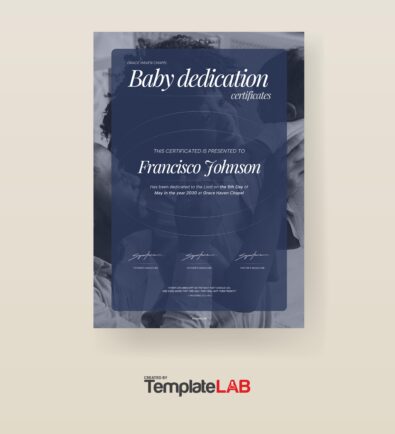 18 Printable Baby Dedication Certificate Templates [Free]
