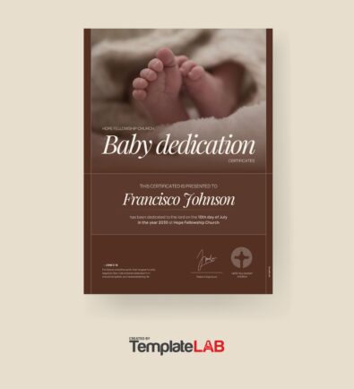 18 Printable Baby Dedication Certificate Templates [Free]