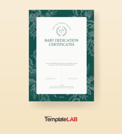 18 Printable Baby Dedication Certificate Templates [Free]