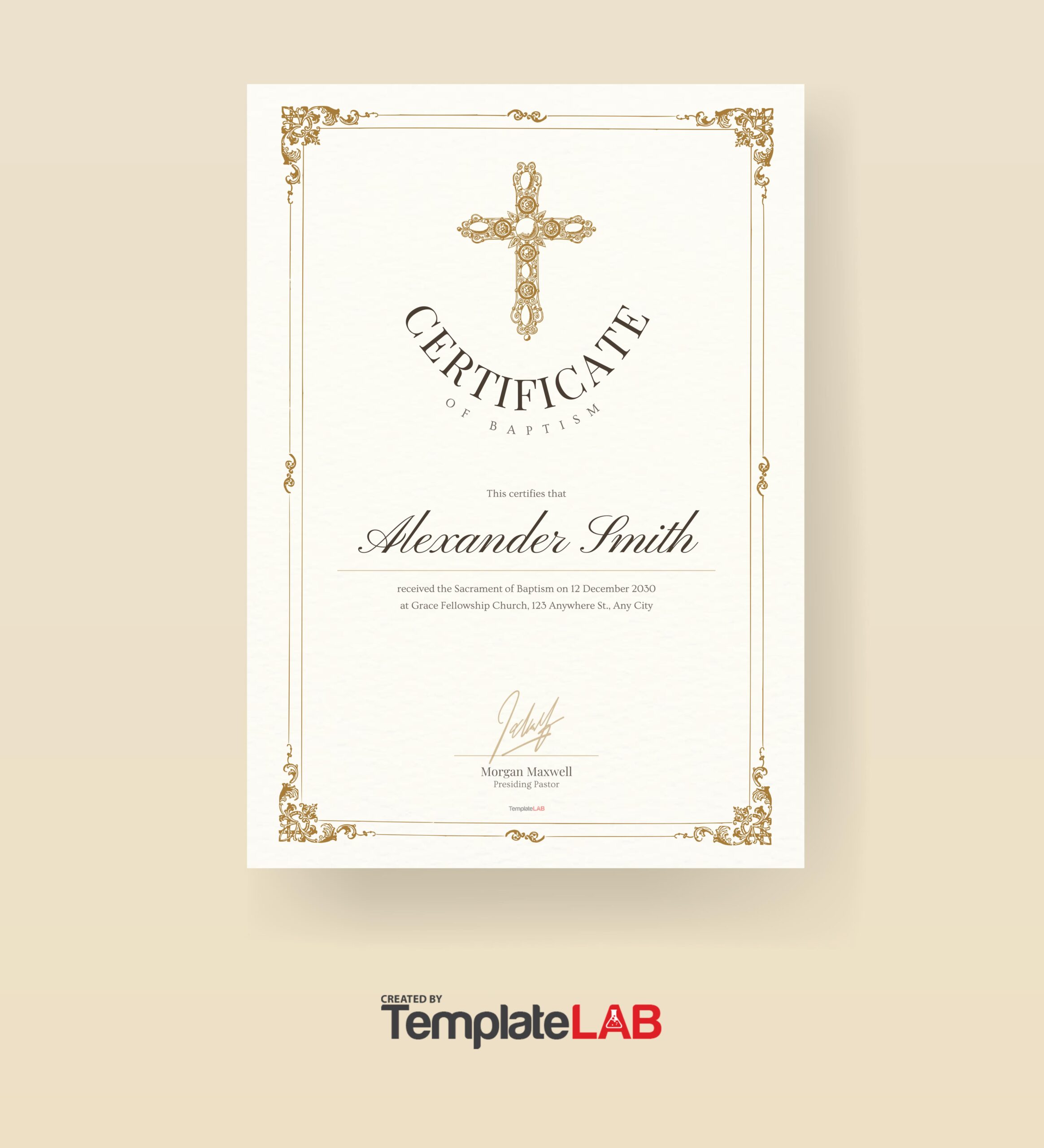 18 Fillable Baptism Certificate Templates [Word, PDF, PPT]