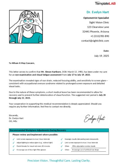 50+ Free Doctor Note Templates [for Work or School]