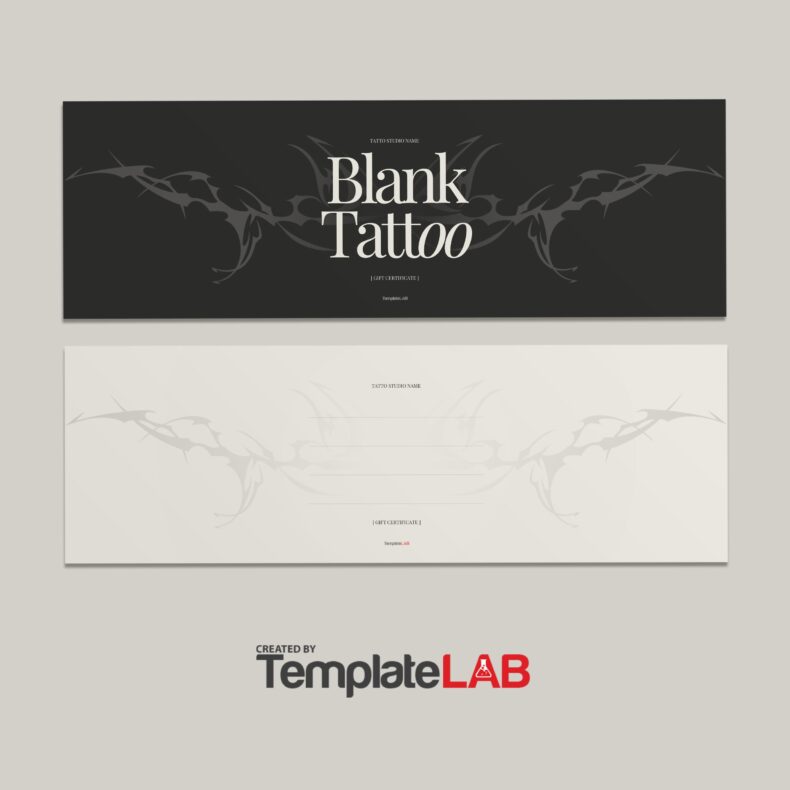 18 Free Tattoo Gift Certificates Templates (& Vouchers)