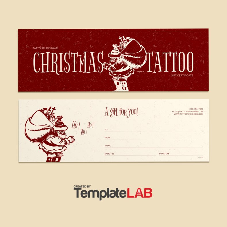 18 Free Tattoo Gift Certificates Templates (& Vouchers)