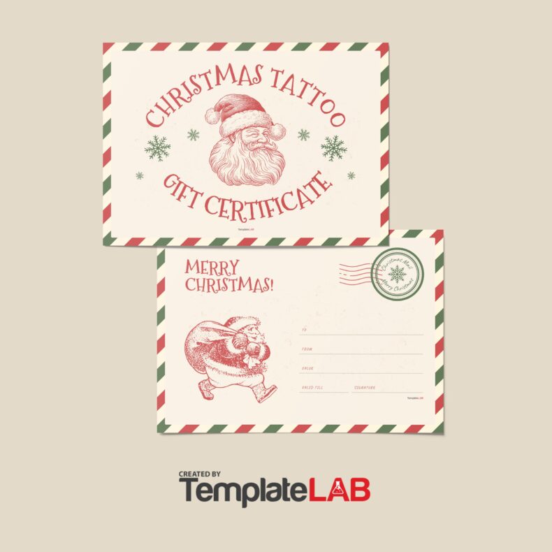 18 Free Tattoo Gift Certificates Templates (& Vouchers)