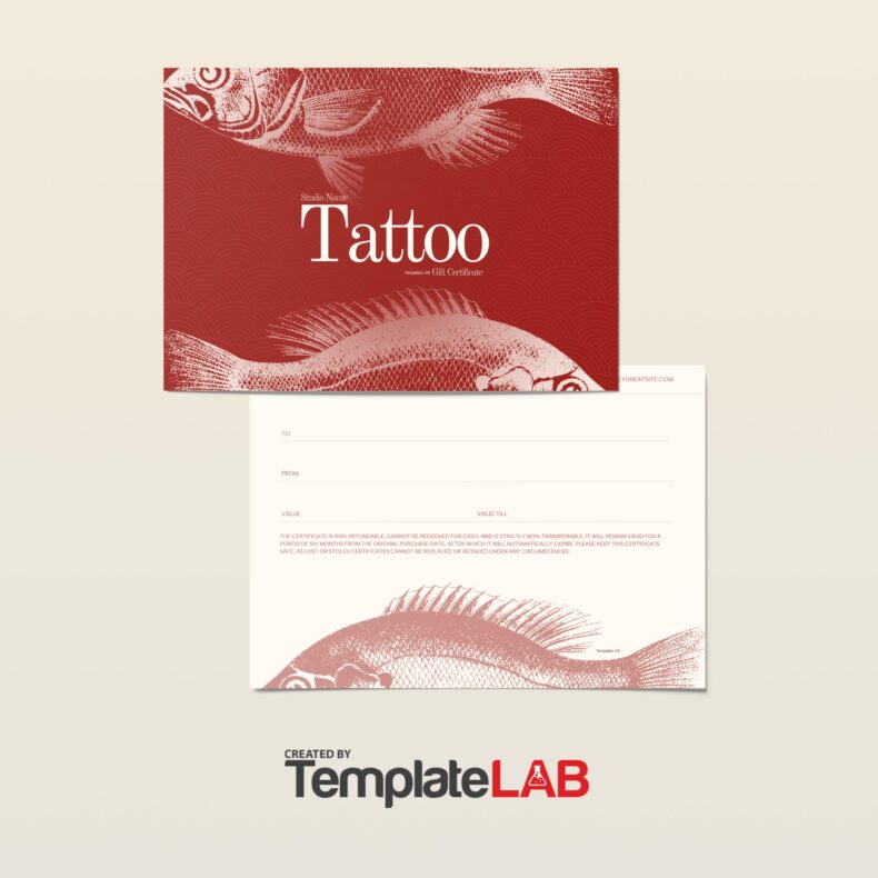 18 Free Tattoo Gift Certificates Templates (& Vouchers)