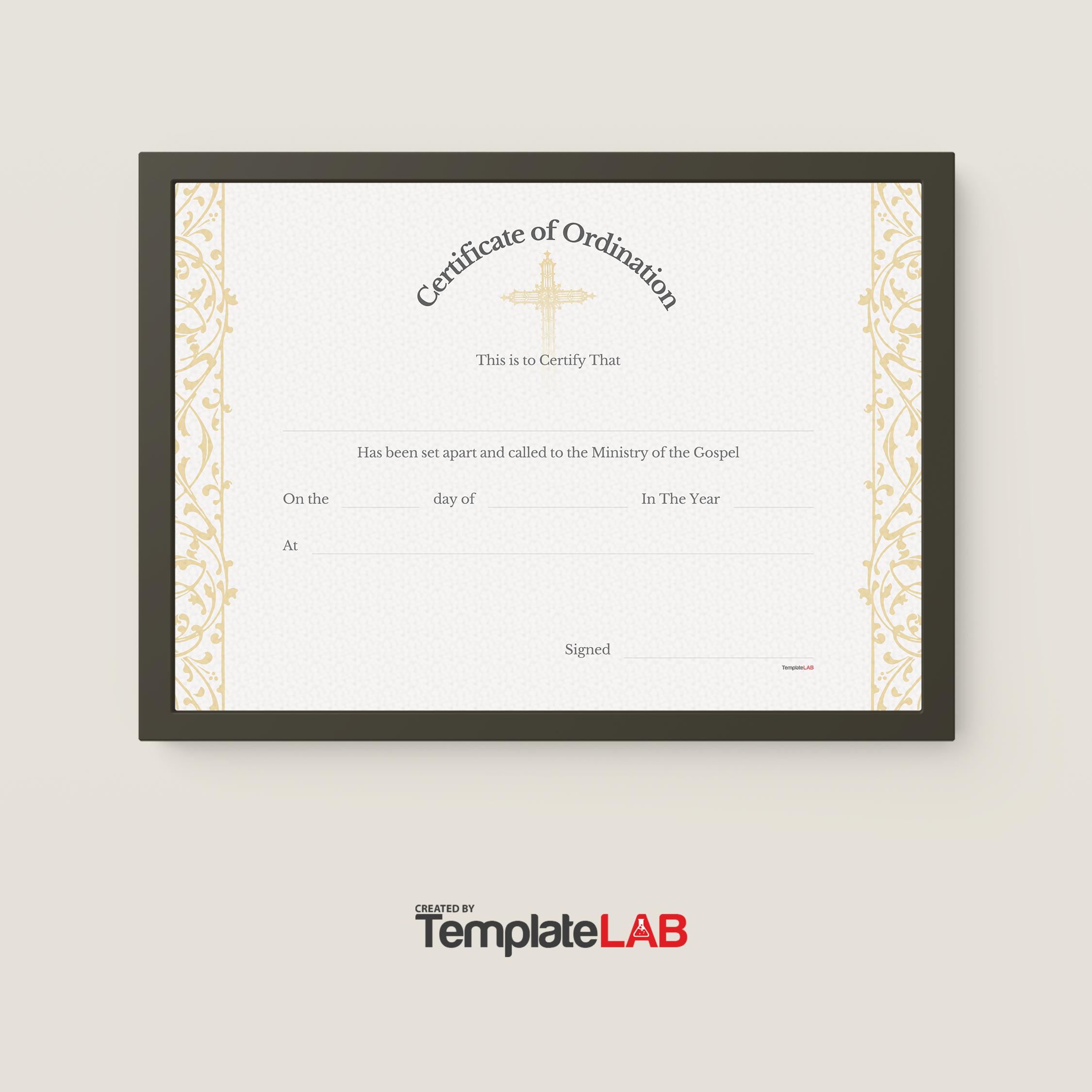 18 Ordination Certificate Templates (100% Free)