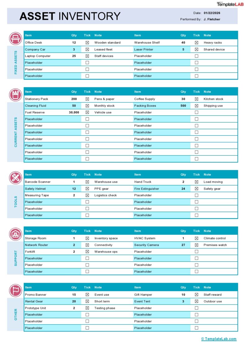 18 Free Inventory Templates (Excel, Word, PDF)