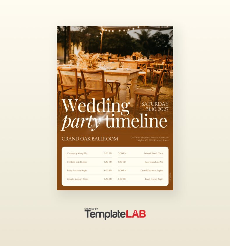 18 Editable Wedding Timeline Templates [Word/Excel]